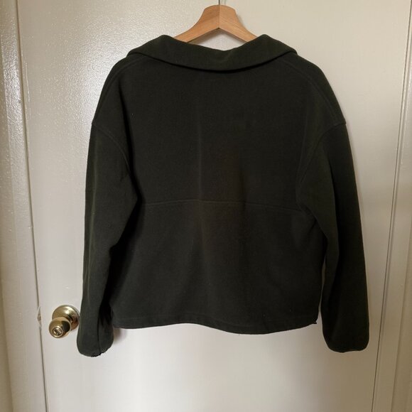 Adanola Olive Green Recycled Polyester Fleece Quarter Zip Sweater XS - Picture 8 of 8